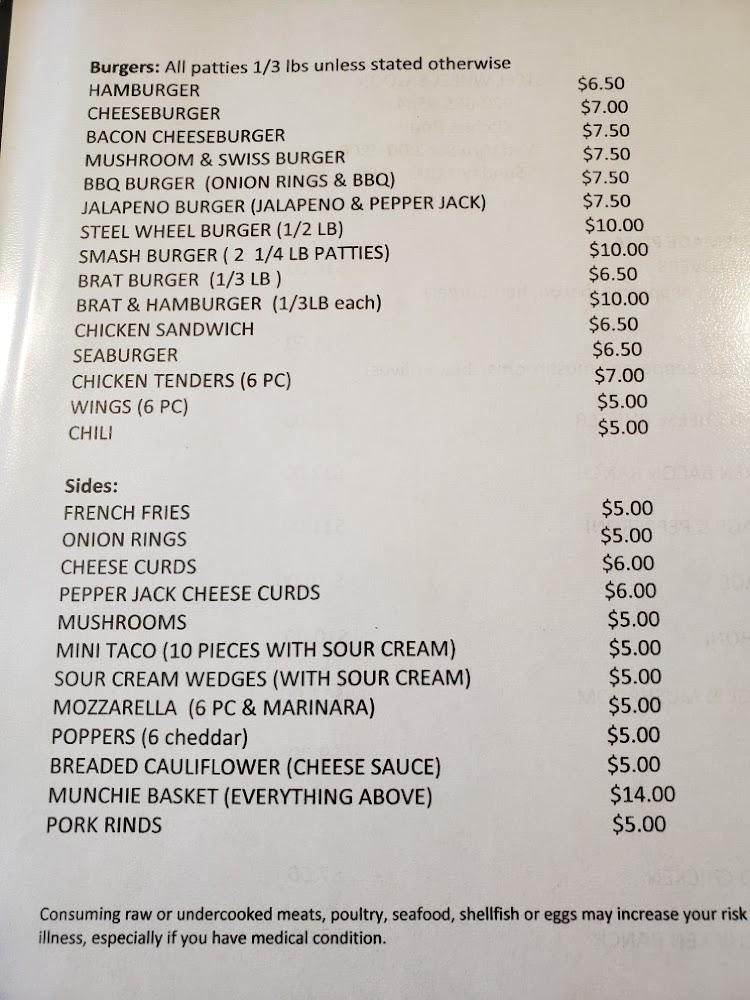 Steel Wheel Saloon Menu image 1