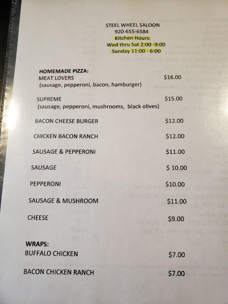 Steel Wheel Saloon Menu image 2
